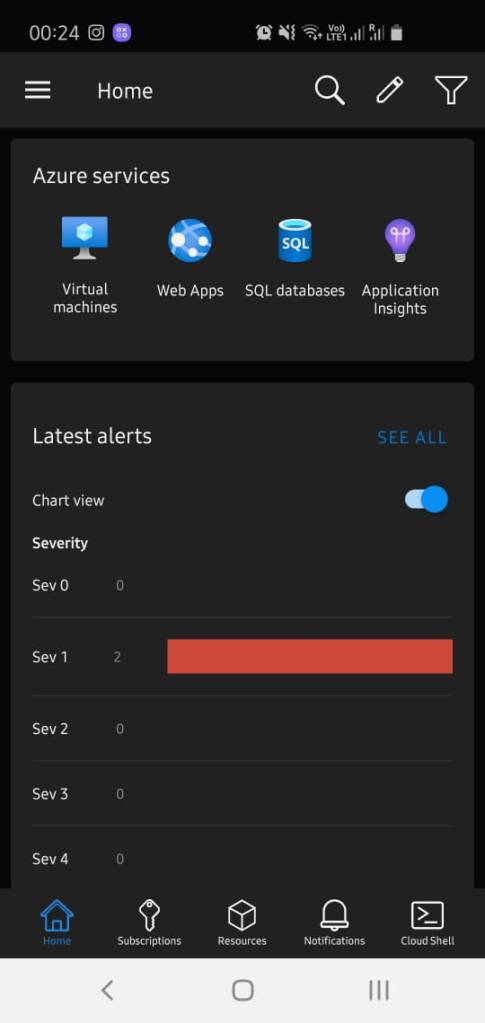 Alerts in Azure mobile app
